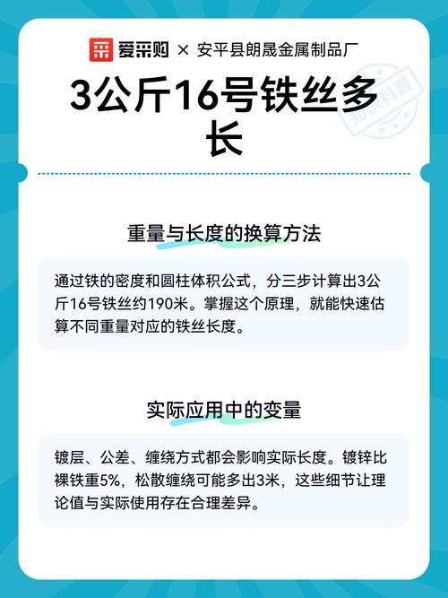 3公斤16号铁丝有多长？详细计算与说明